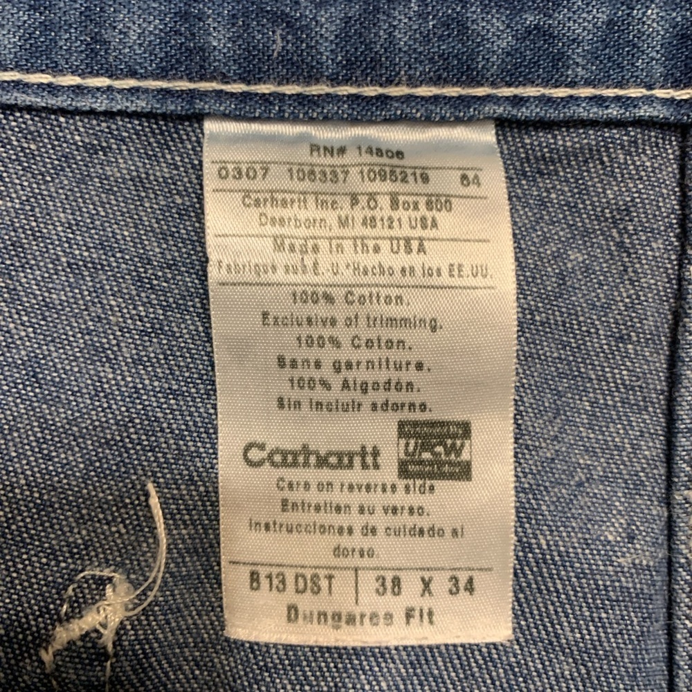 Carhartt Dungaree Fit Jeans 38x34 - Picture 2 of 4